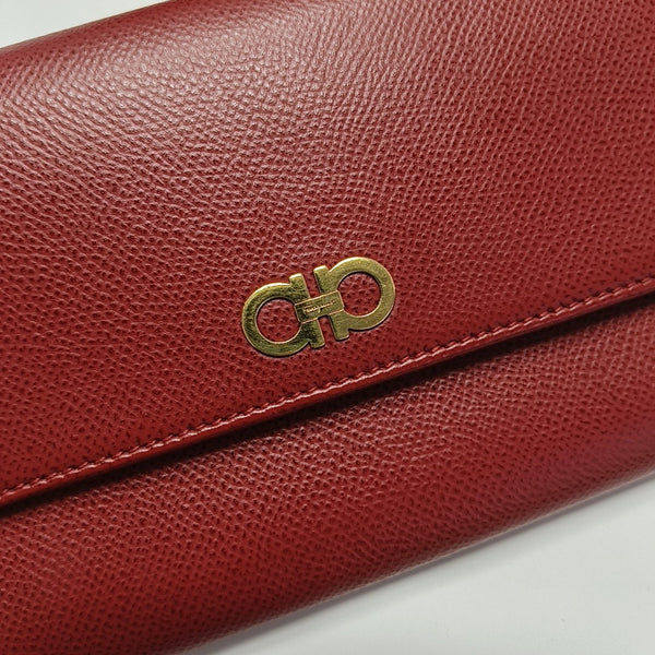 Gancini Calfskin Red