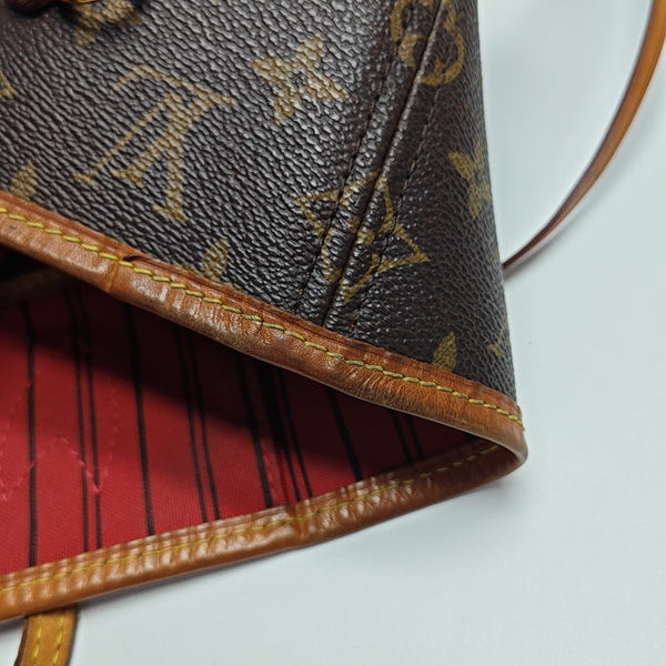 NEVERFULL MM Monogram Coated Canvas Brown