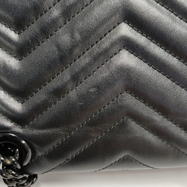 GG Marmont Small Quilted Calfskin Black