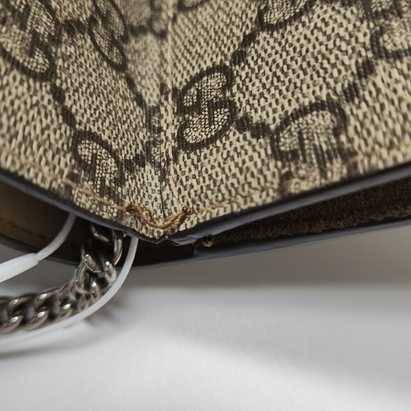 Dionysus Super Mini Monogram Coated Canvas Beige