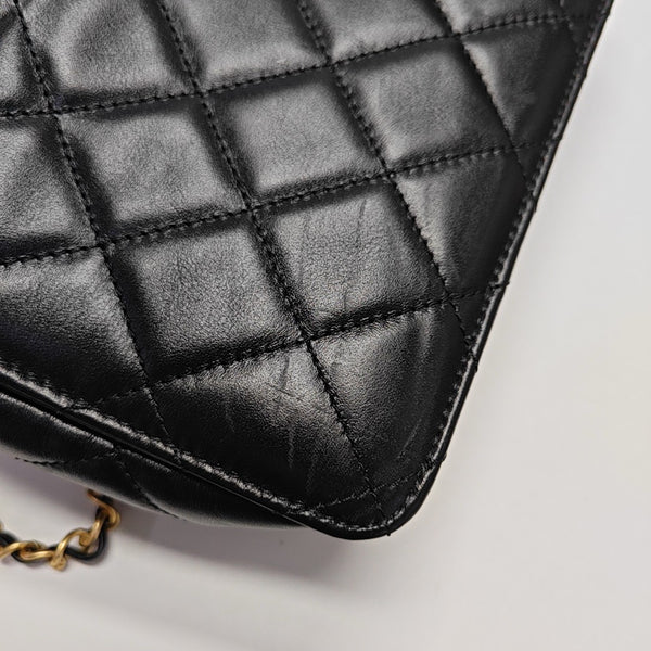 Quilted Calfskin Shoulder Bag Small Black