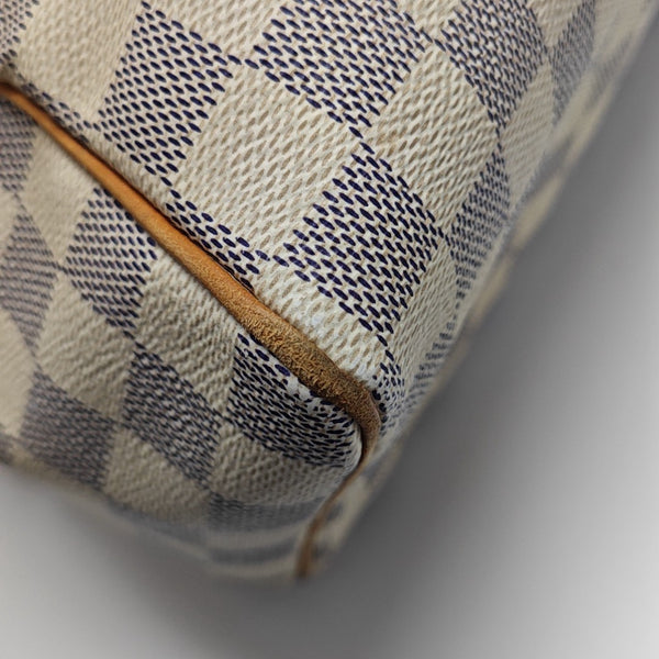 SPEEDY 25 Damier Azur Coated Canvas White