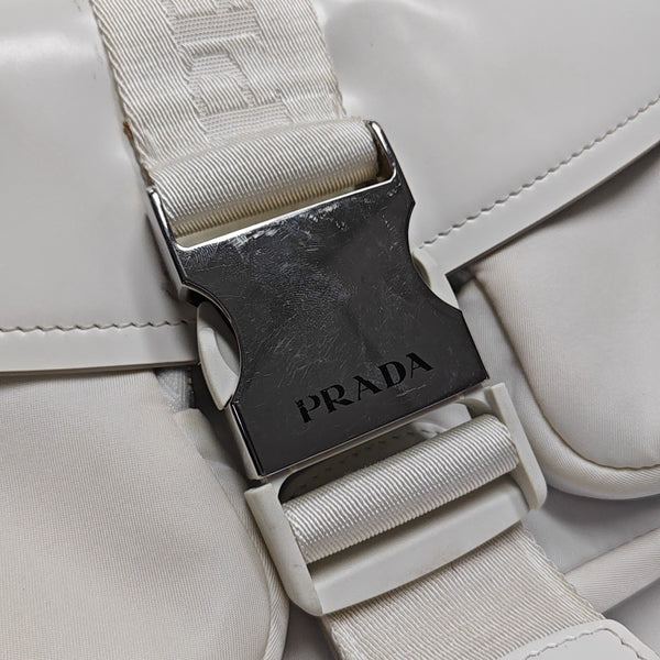 Fabric Shoulder Bag White