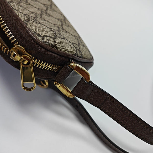 Ophidia Mini Monogram Coated Canvas Beige
