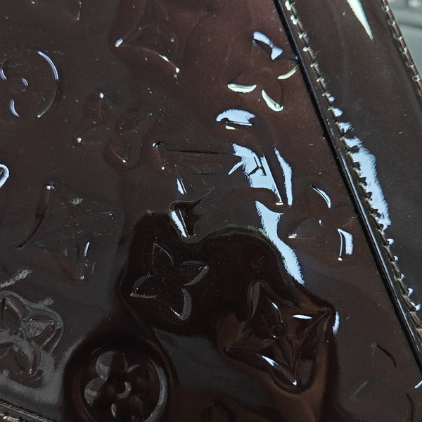 ALMA BB Monogram Patent Leather Brown