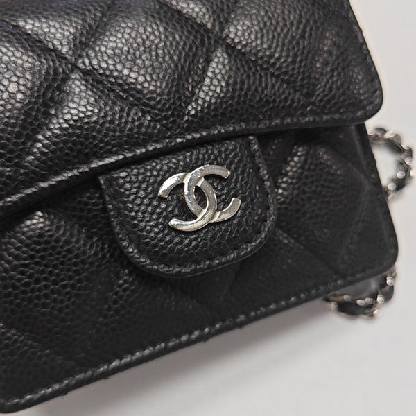 CLASSIC FLAP Quilted Grained Calfskin Black