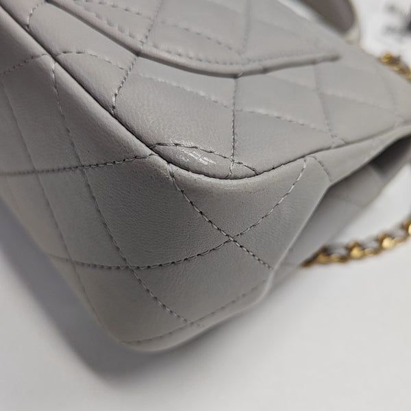 Quilted Lambskin Gray