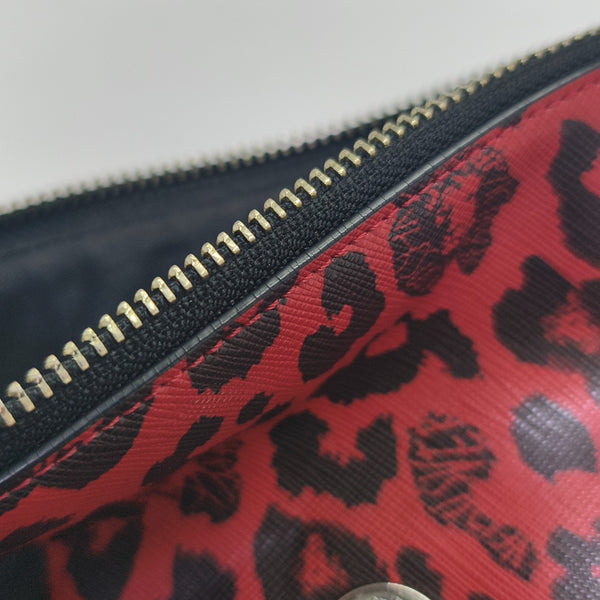 Calfskin Clutch Red