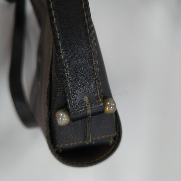 Coated Canvas Shoulder Bag Brown