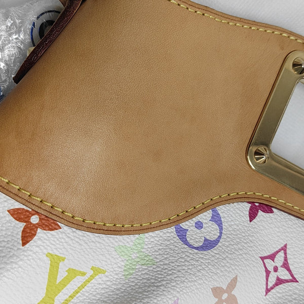 JUDY MM Monogram Coated Canvas White
