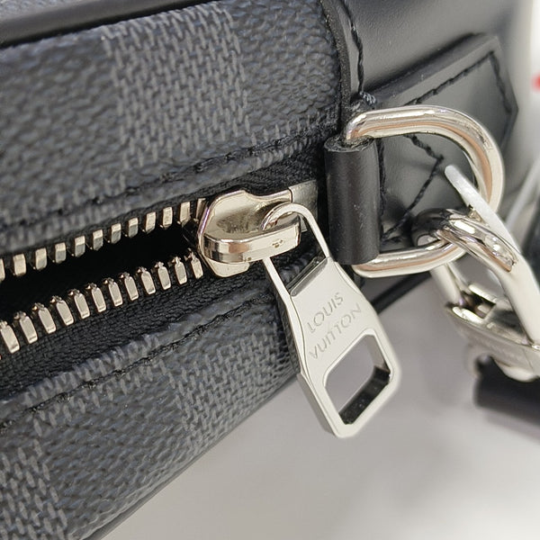 ALPHA Damier Graphite Coated Canvas Gray