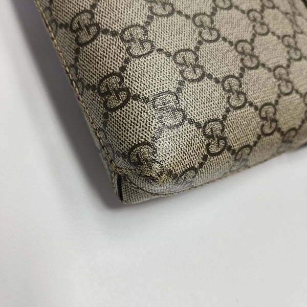 GG Supreme Monogram Coated Canvas Gray