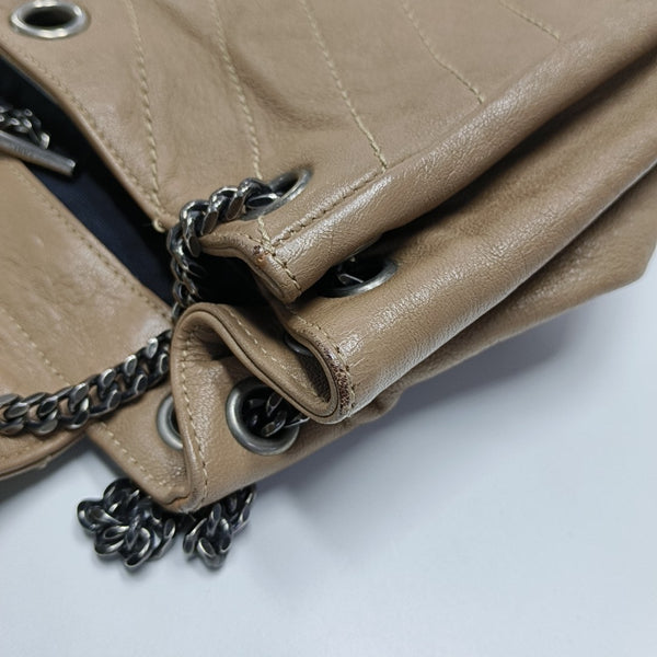 NOLITA Small Chevron Lambskin Beige