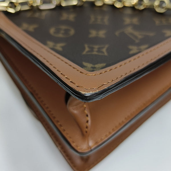 DAUPHINE MM Monogram Coated Canvas Brown