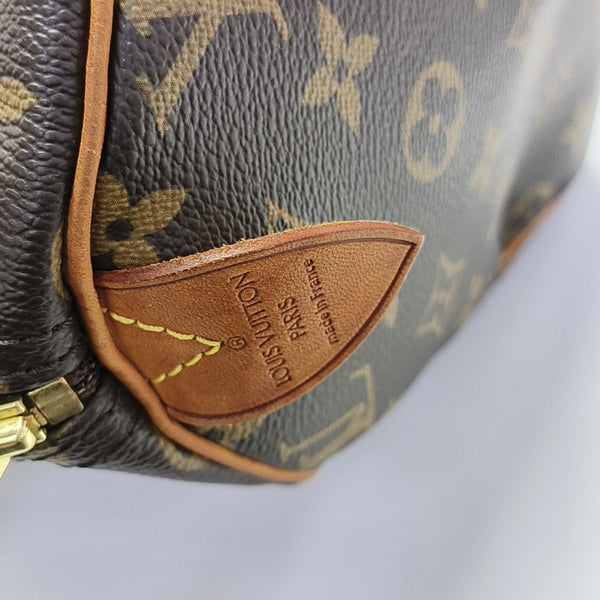SPEEDY 30 Monogram Coated Canvas Brown