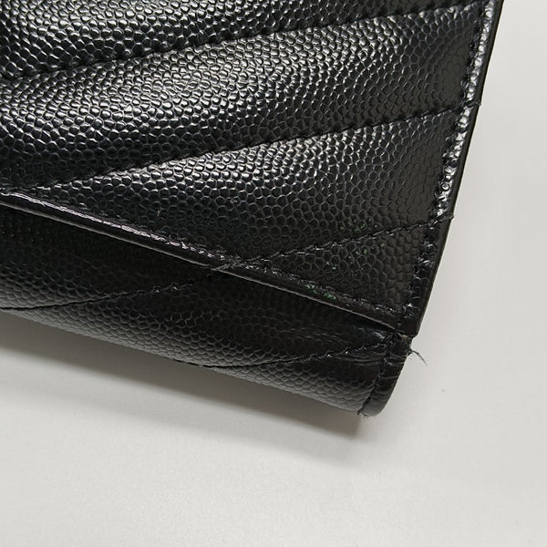 MONOGRAM Chevron Calfskin Black Wallet