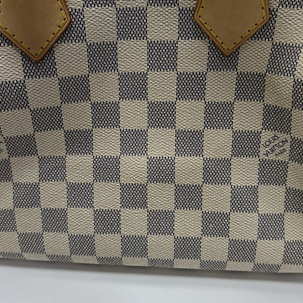 SPEEDY 25 Damier Azur Coated Canvas White