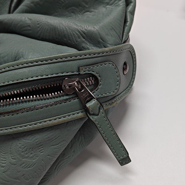 Lambskin Top Handle Bag Blue