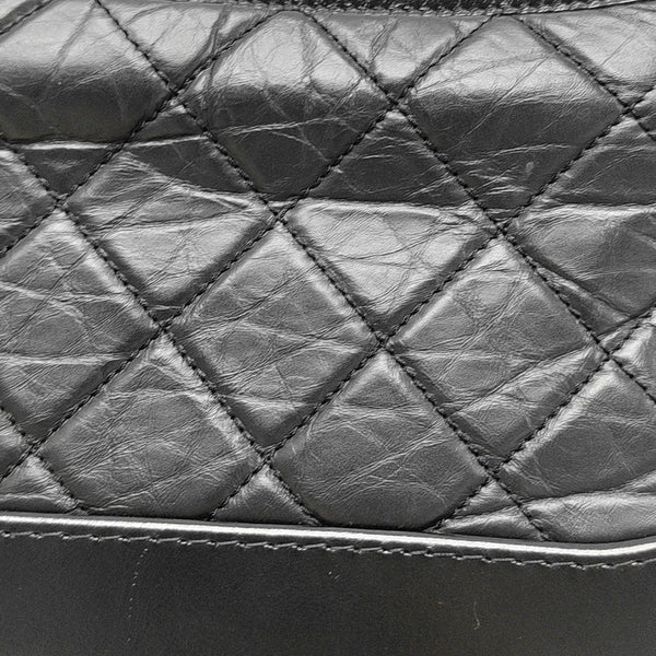 GABRIELLE Small Quilted Calfskin Black