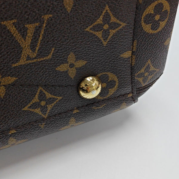MONTAIGNE MM Monogram Coated Canvas Brown