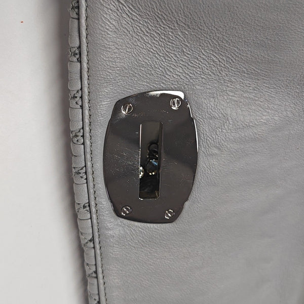 Crystal Quilted Lambskin Gray