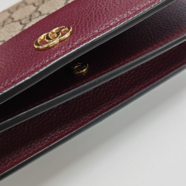 GG Marmont Small Monogram Coated Canvas Gray