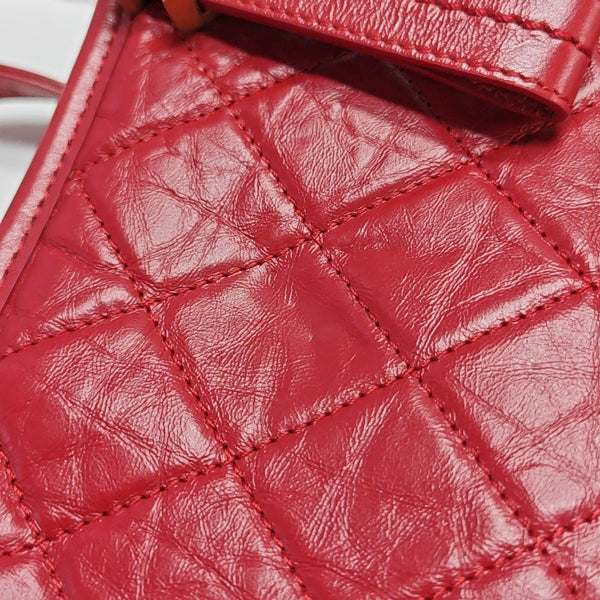 GABRIELLE Medium Quilted Calfskin Red
