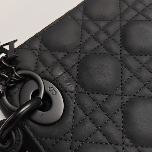 Lady Dior Small Cannage Calfskin Black