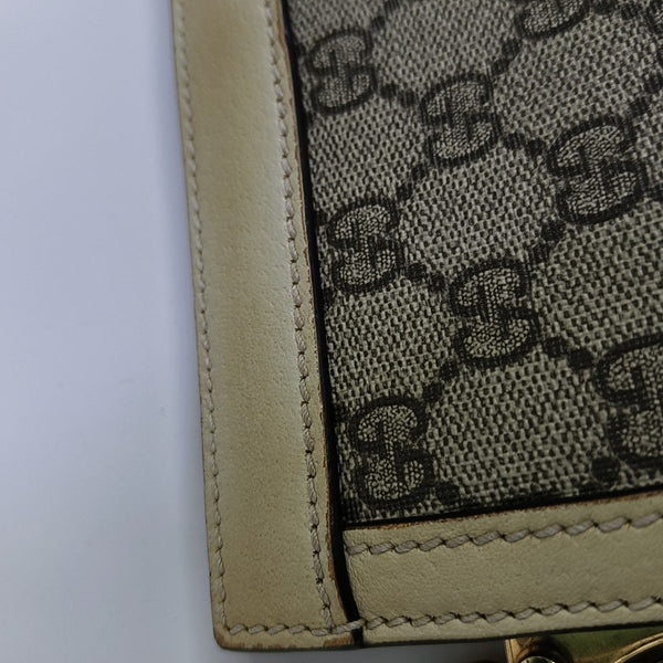 Ophidia Small Monogram Coated Canvas Beige