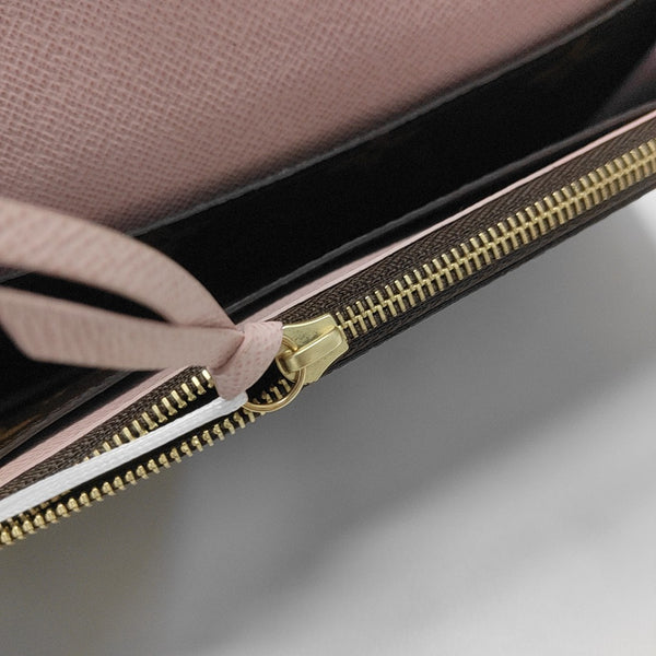 EMILIE Monogram Coated Canvas Brown Wallet