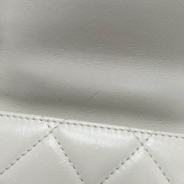 Quilted Calfskin Crossbody Bag White