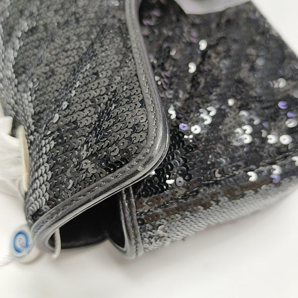 GG Marmont Small Quilted Sequins Black