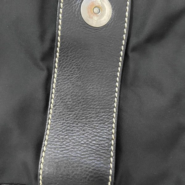 Nylon Top Handle Bag Black