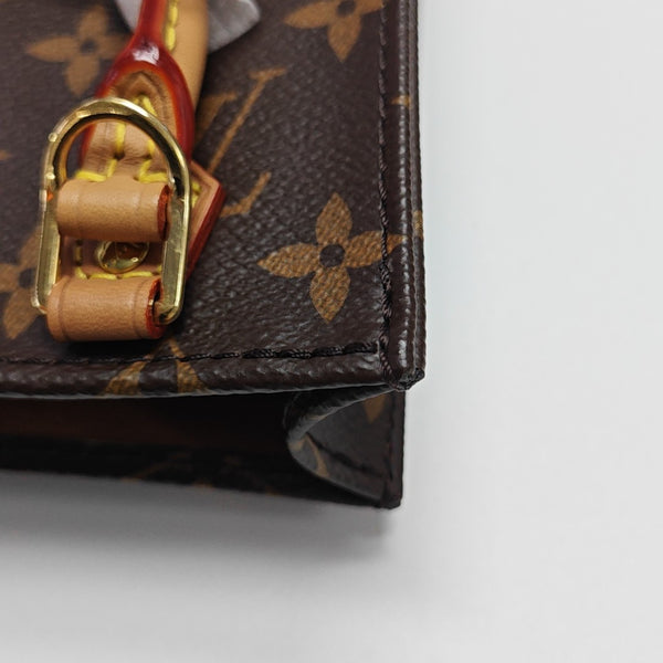 SAC PLAT Mini Monogram Coated Canvas Brown