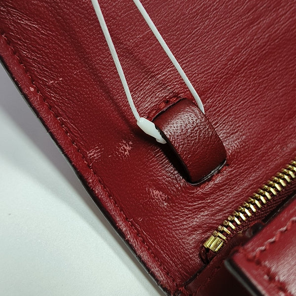 CLASSIC BOX Piel de ternera mediana Roja