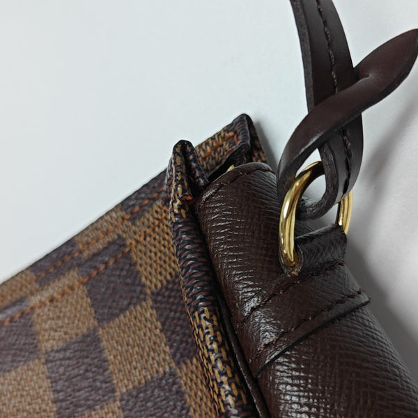 TROUSSE MAKE UP Damier Ebene Coated Canvas Brown