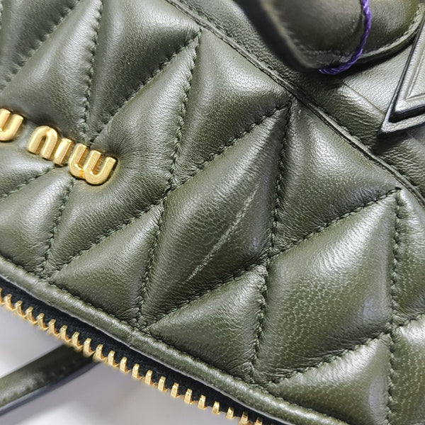 Quilted Lambskin Shoulder Bag Green