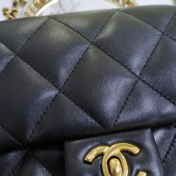 Mini Quilted Lambskin Black