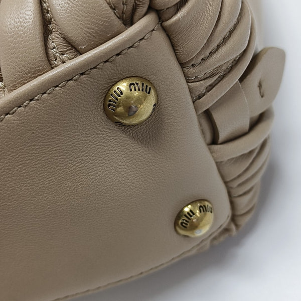 Matelassé Quilted Lambskin Beige