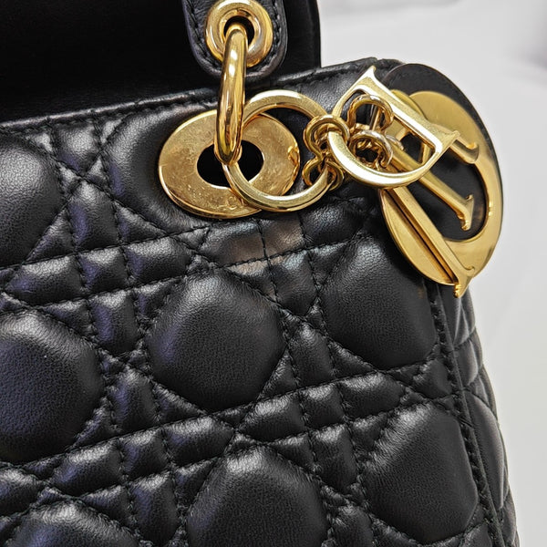 Lady Dior Small Cannage Lambskin Black