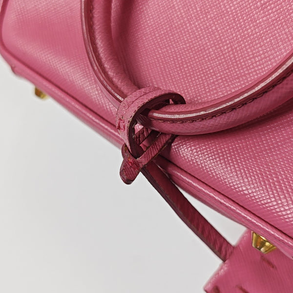 Saffiano Calfskin Shoulder Bag Pink