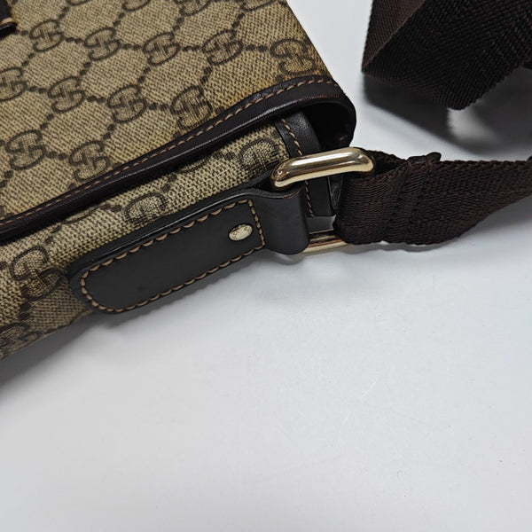 Monogram Coated Canvas Shoulder Bag Beige