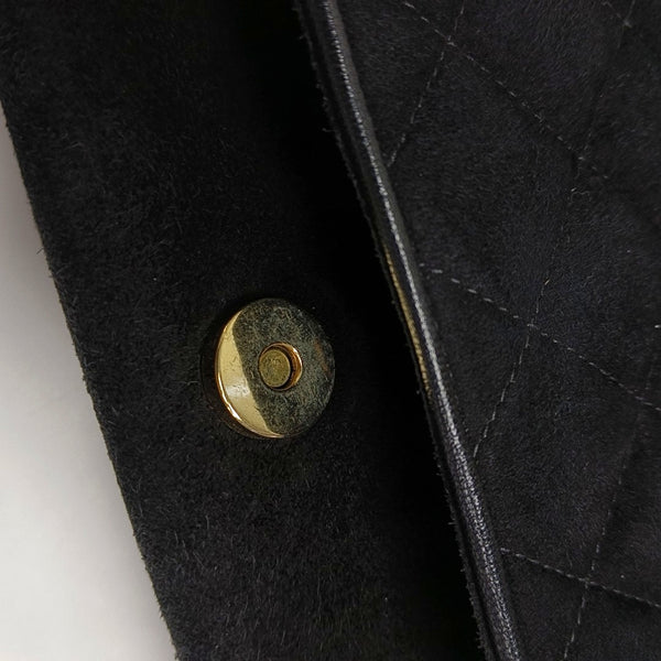 Quilted Suede Black