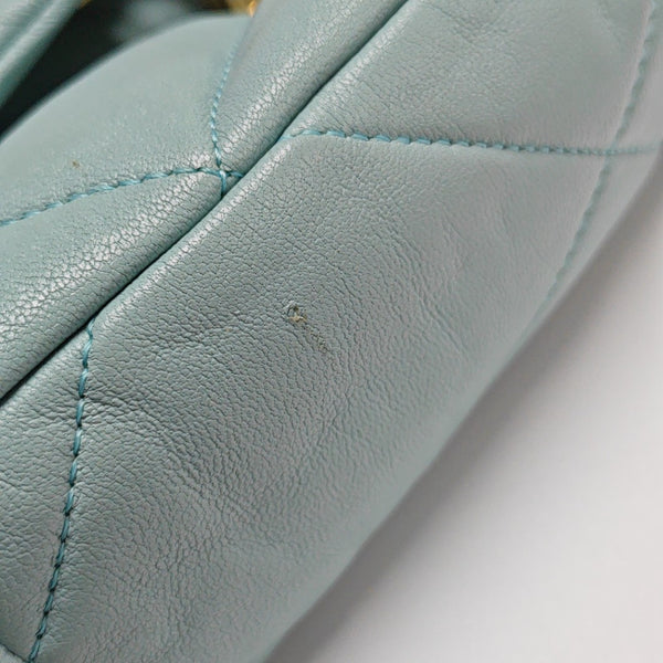 CHANEL 19 Small Quilted Lambskin Blue