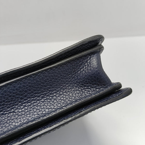 Pouch Quilted Calfskin Blue
