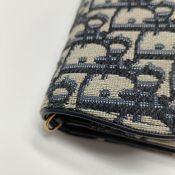 Authenticated pre-owned Saddle Small Oblique Canvas Blue - Crossbody Bag at Looply