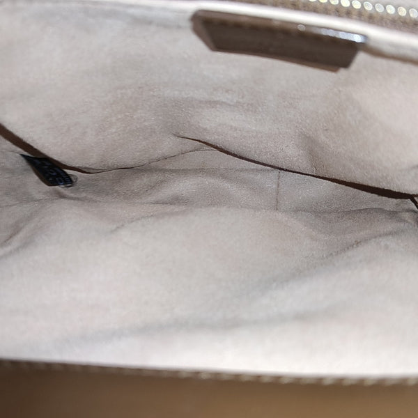 Horsebit 1955 Medium Monogram Coated Canvas Beige