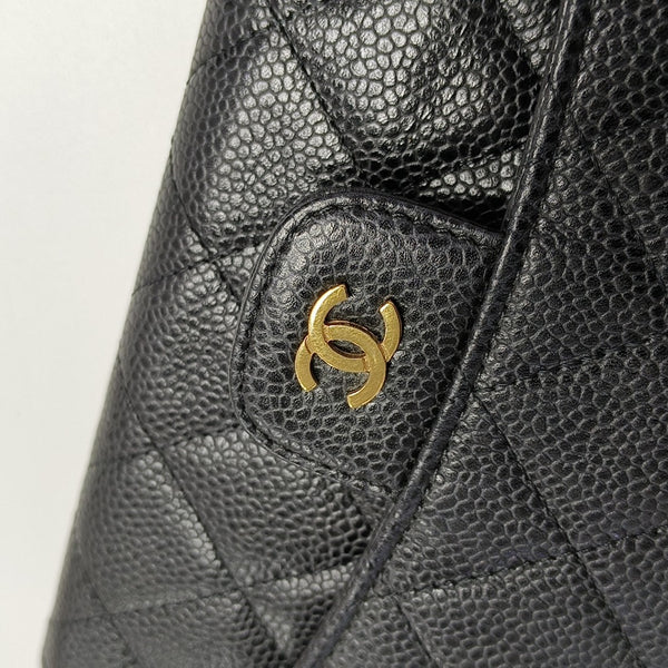 Quilted Grained Calfskin Black
