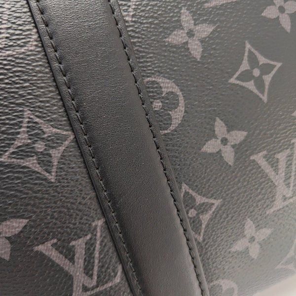 KEEPALL Monogram Coated Canvas Black