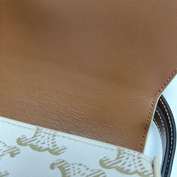 Coated Canvas Shoulder Bag White